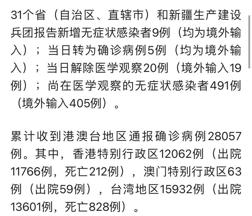 31省区市新增境外输入8例/31省区市新增本土确诊病例93例