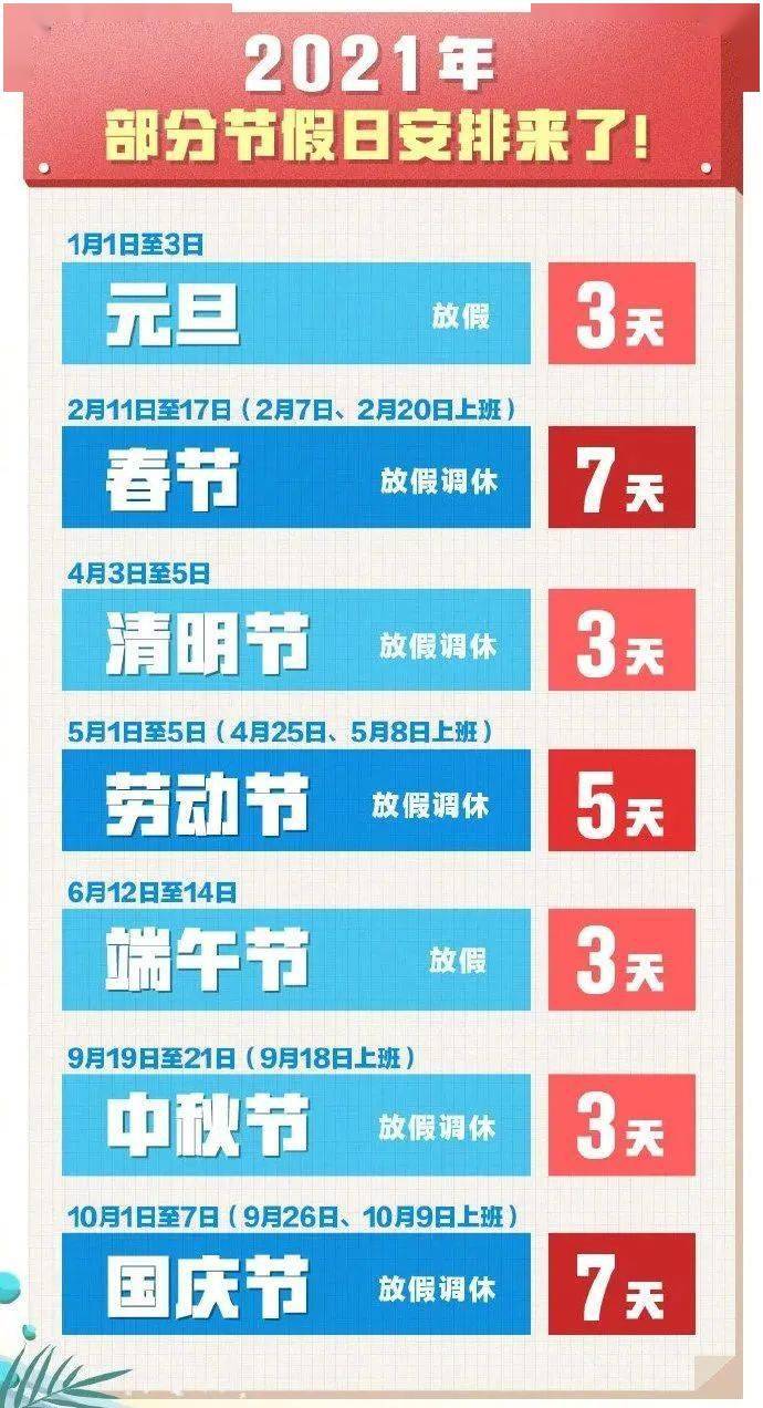 2021春节假期/2021春节假期五天合理吗