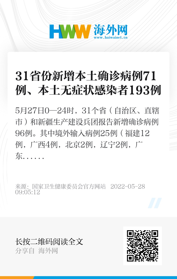 31省份新增本土病例61例/31省份新增本土13 18例