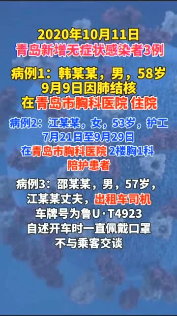 青岛新增无症状感染者12例/青岛新增无症状感染者12例是哪里的