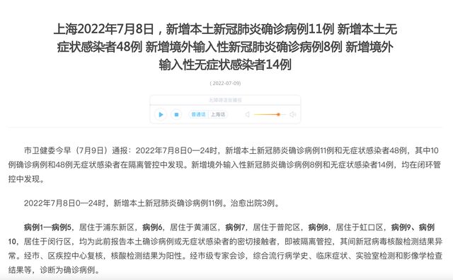 上海新增6例本地确诊病例