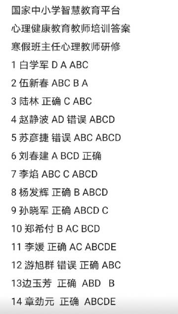 心理健康教育网课答案/心理健康12个经典课程