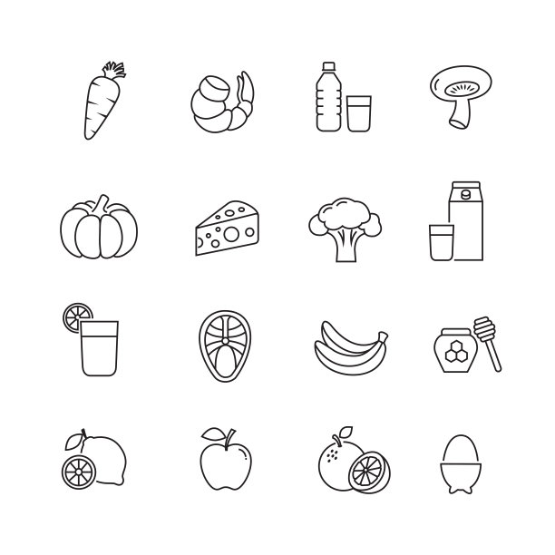 健康食品简笔画/健康食品简笔画Q版